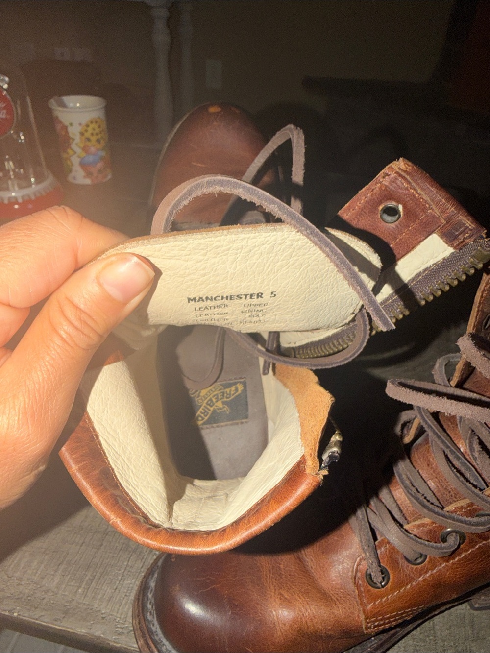 Freebies by Steve Manchester Leather Lace-Up Combat Boots - Picture 8 of 10